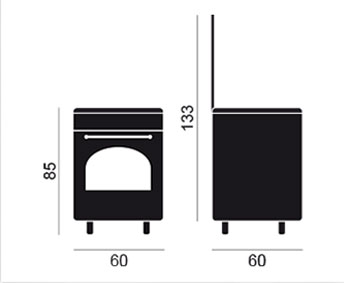 COCINA HORNO 4 FUEGOS (1 TRIPLE) 60 X 60 INOX. BUTANO Cocina a gas  VITROKITCHEN Cocinas a gas Cocinas - FONTACOR
